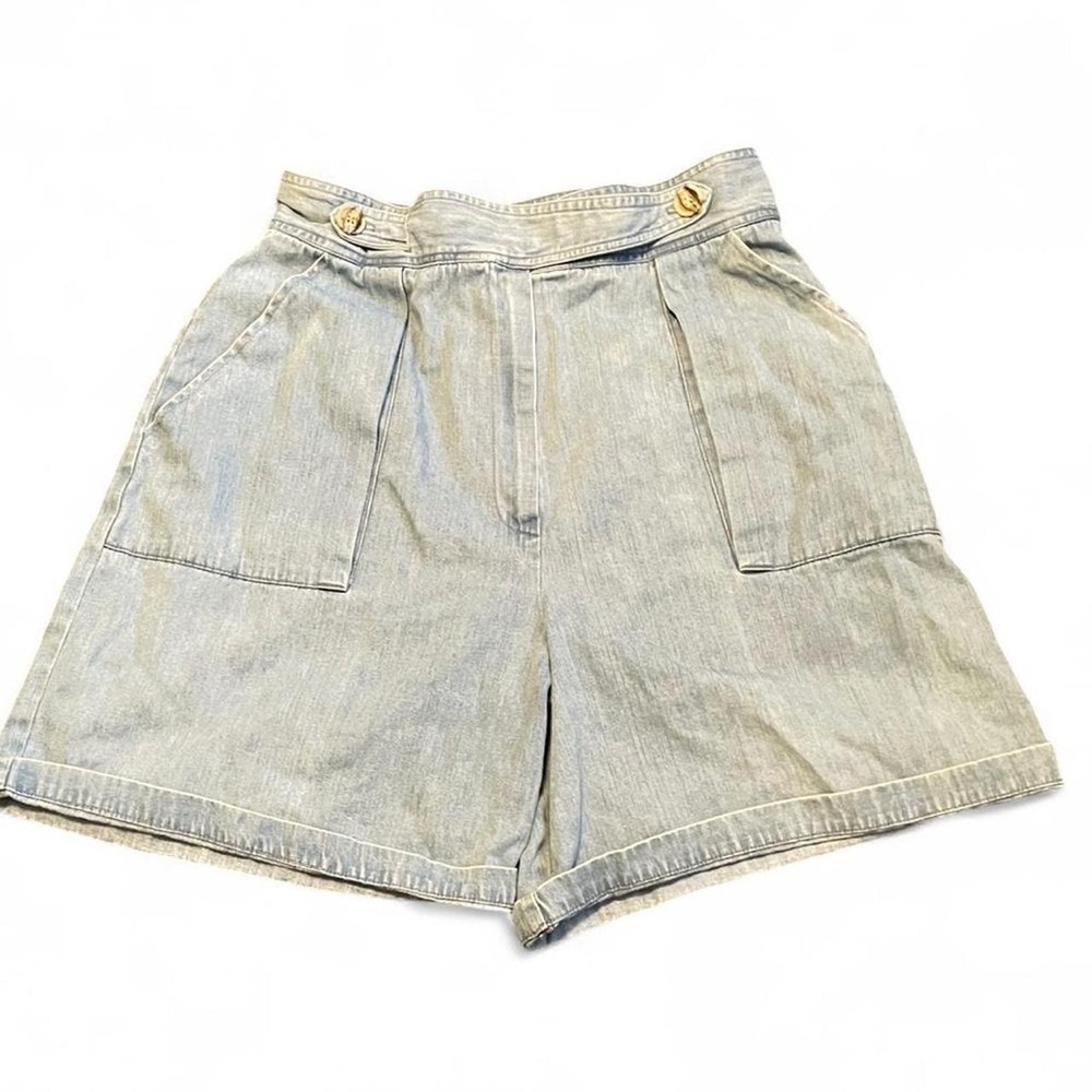 Petite Sophisticate Women's 10 Vintage 100% Cotton High Waisted Denim Shorts